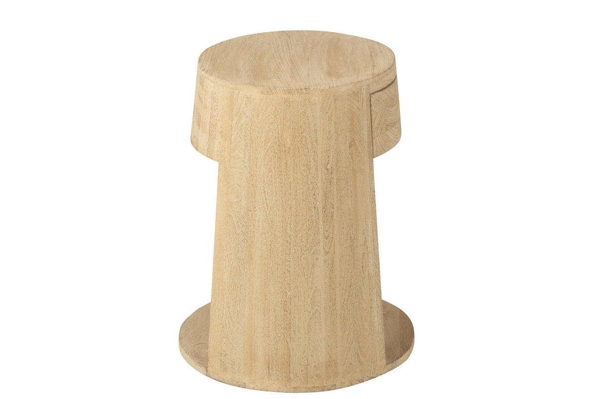 BEISTELLTISCH DRAWN - Holz - Natürliche - Naturfarben, Holz (40/40/50cm) - J-Line