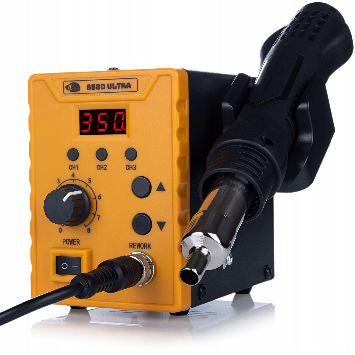 LÖTKOLBEN 858D Ultra Set - 700 W, 100-500 °C, 120 l/min, 50x Lötzinn 200 mm, 3 Düsen, 230 V - Multicolor, Kunststoff/Metall (10/10/10cm)