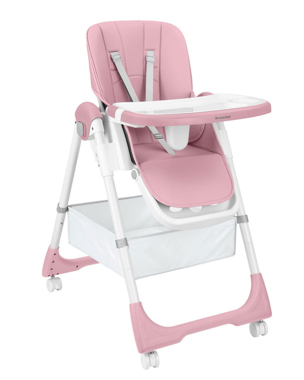 HOCHSTUHL Spicy+ faltbar rosa höhenverstellbar Fußstütze Räder Korb - Rosa, Metall (51/103/71cm) - Kikka boo