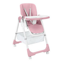 HOCHSTUHL Spicy+ faltbar rosa höhenverstellbar Fußstütze Räder Korb - Rosa, Metall (51/103/71cm) - Kikka boo