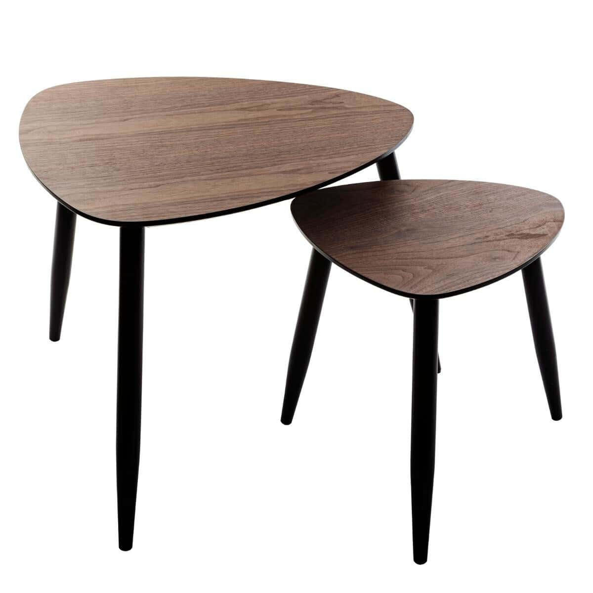 COUCHTISCH 2er-Set Mileo Braun - Braun, Holzwerkstoff (60.5/60.5/48cm) - Atmosphera Createur d´interieur