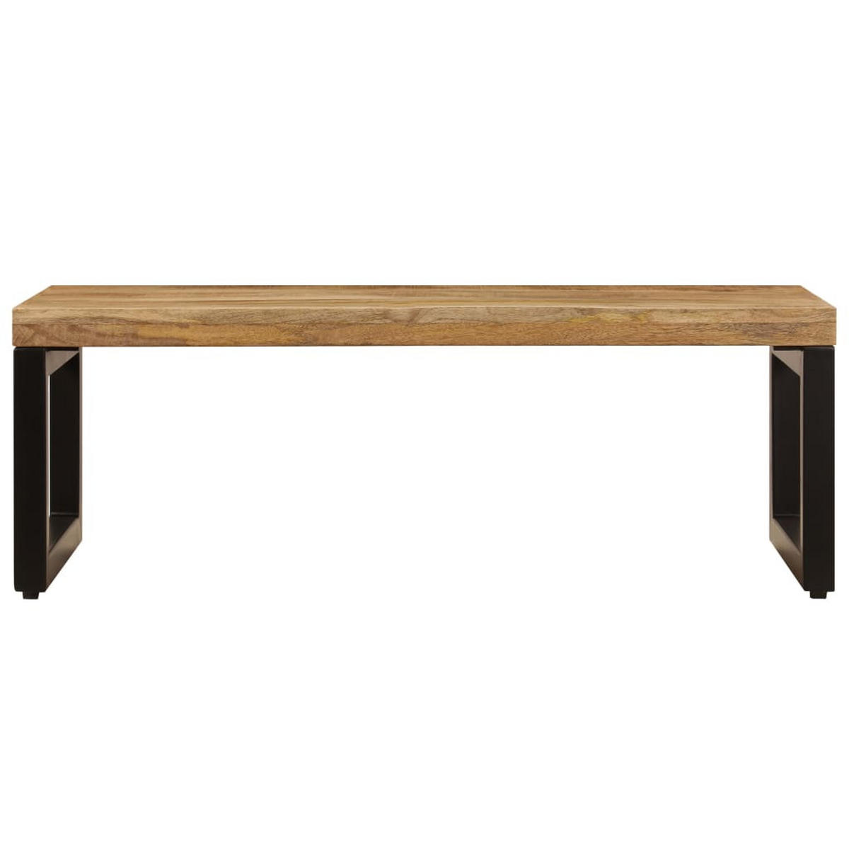 COUCHTISCH 100x50x35 cm Massivholz Mango und Stahl - Braun, Holzwerkstoff (100/50/35cm) - furnicato