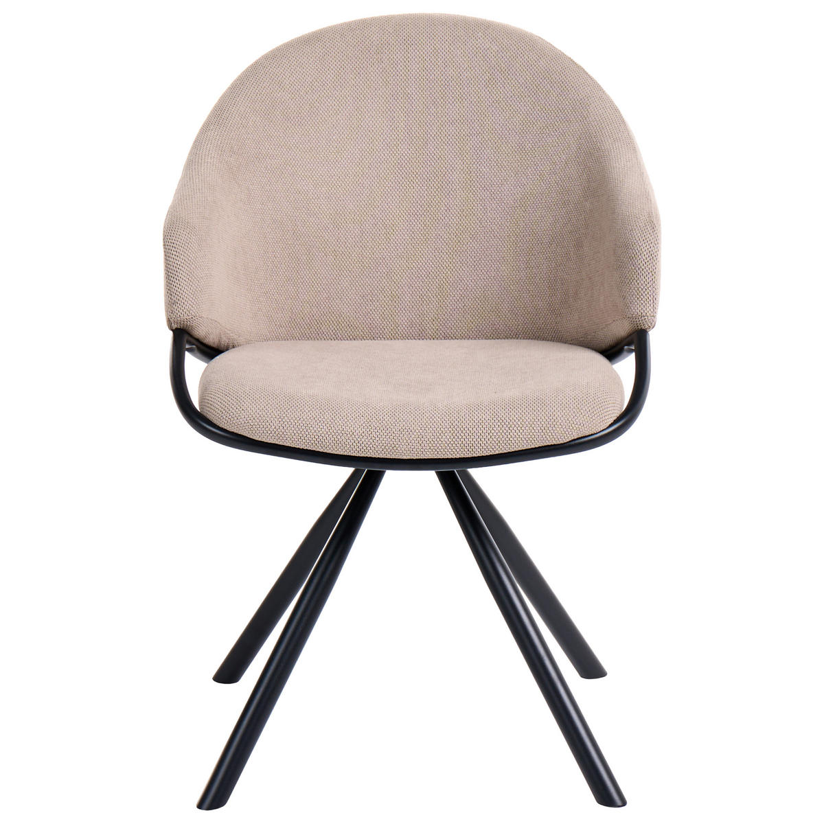 ESSZIMMERSTUHL 2er Set Stoff Taupe Mystic - Taupe/Beige, Textil (58/83/62cm) - Beliani