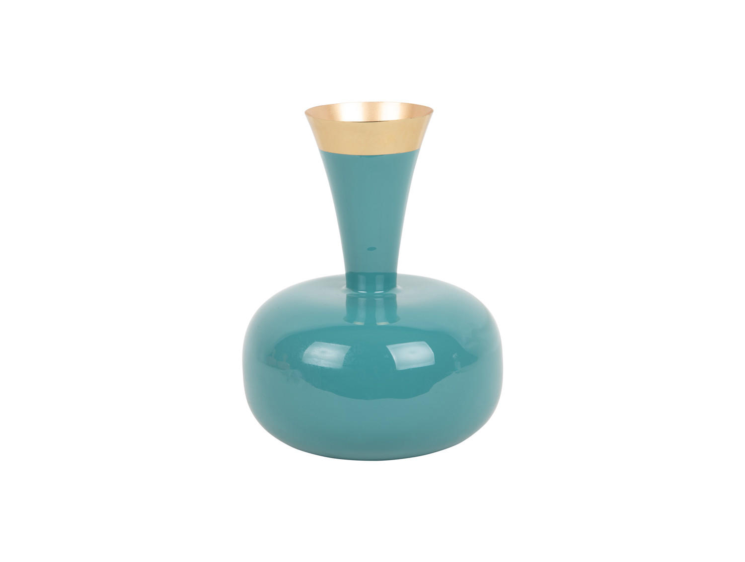 VASE Yara 17/17/24 cm - Blau, Metall (24cm) - Present Time
