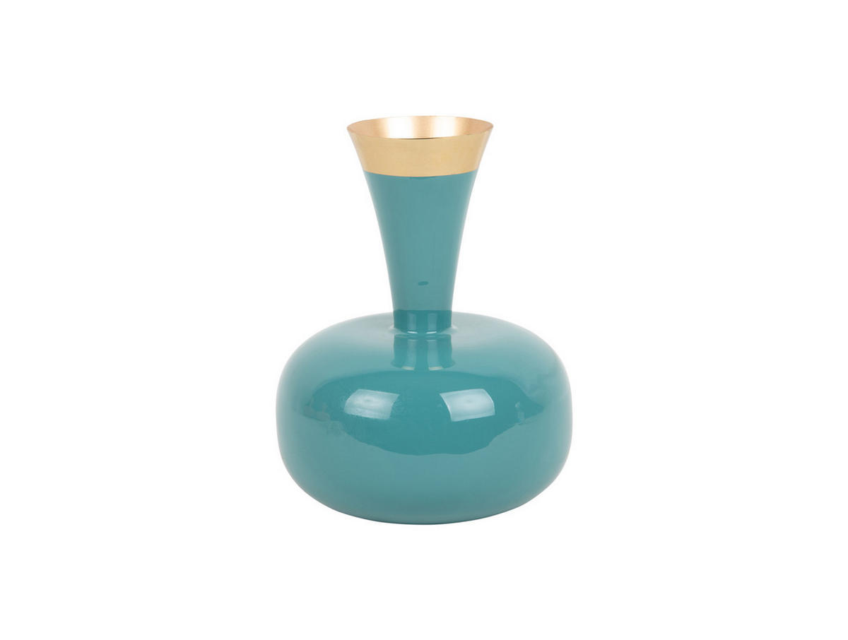 VASE Yara 17/17/24 cm - Blau, Metall (24cm) - Present Time