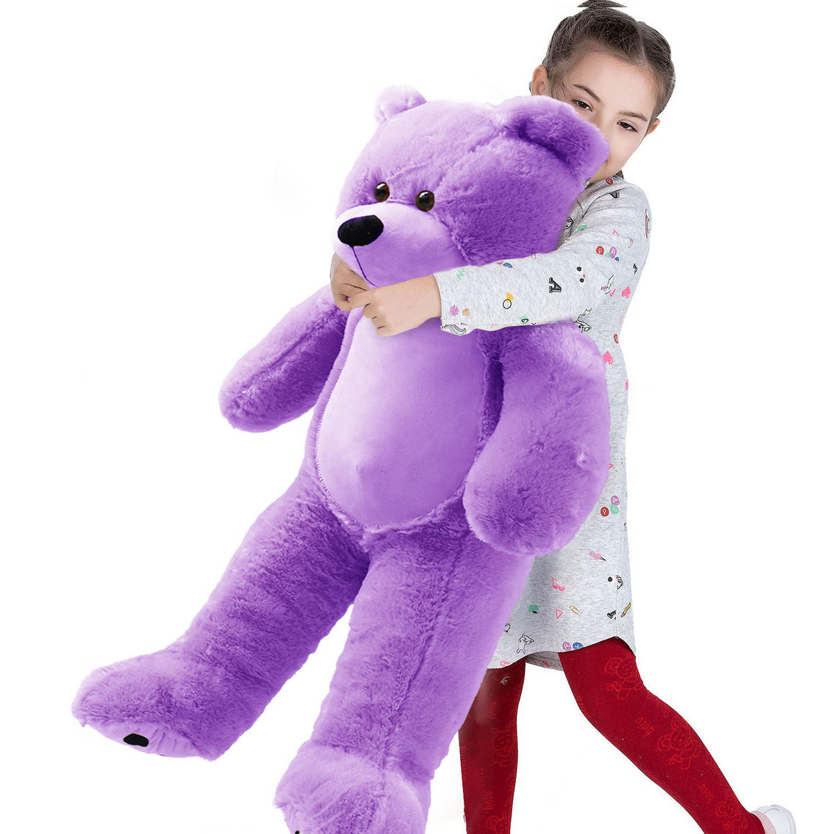 TEDDY Plüschtiere Lila 92cm - Lila, Textil (30/35cm) - Vercart