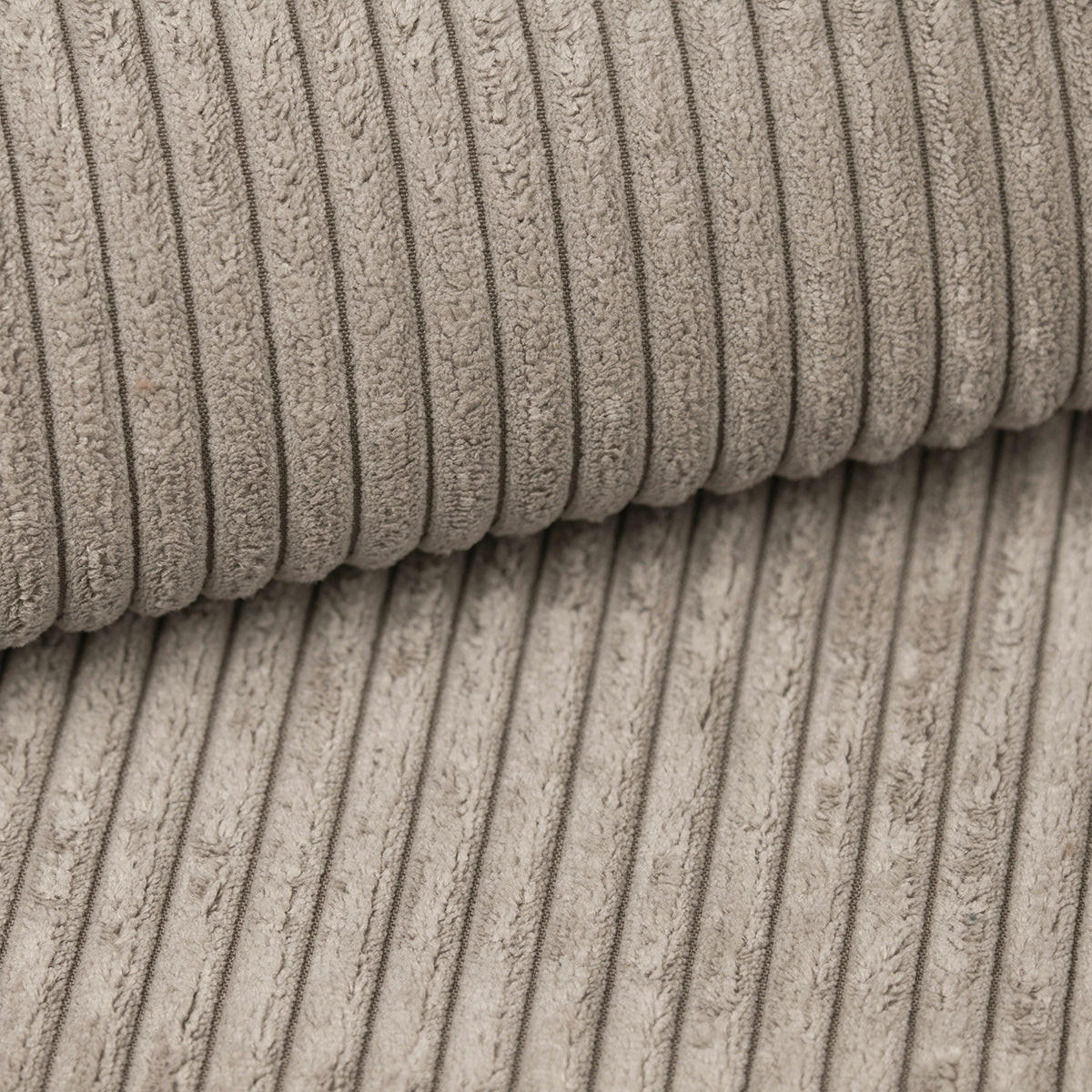 PANORAMASOFA Jonas 5 Sitzplätze Taupe - Taupe, Holz (350/85/185cm) - Petits-meubles