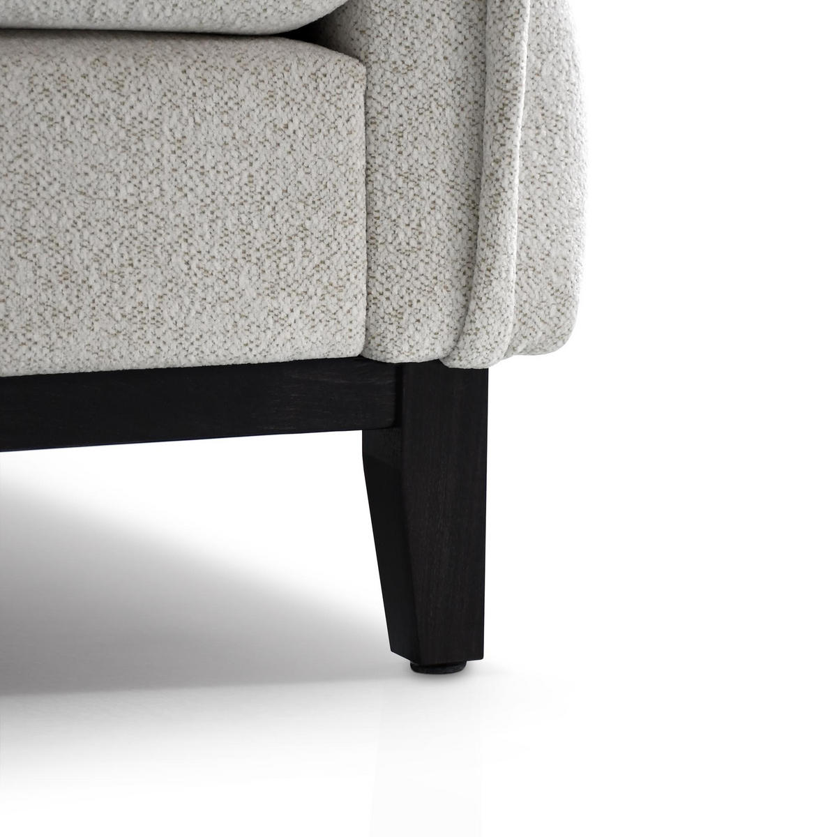 SITZGARNITUR Belweder, zwei Sofas+Sessel, Dunkelgrau, Bouclé - Wengefarben/Dunkelgrau, Holz/Textil (268/95/94cm) - Beautysofa