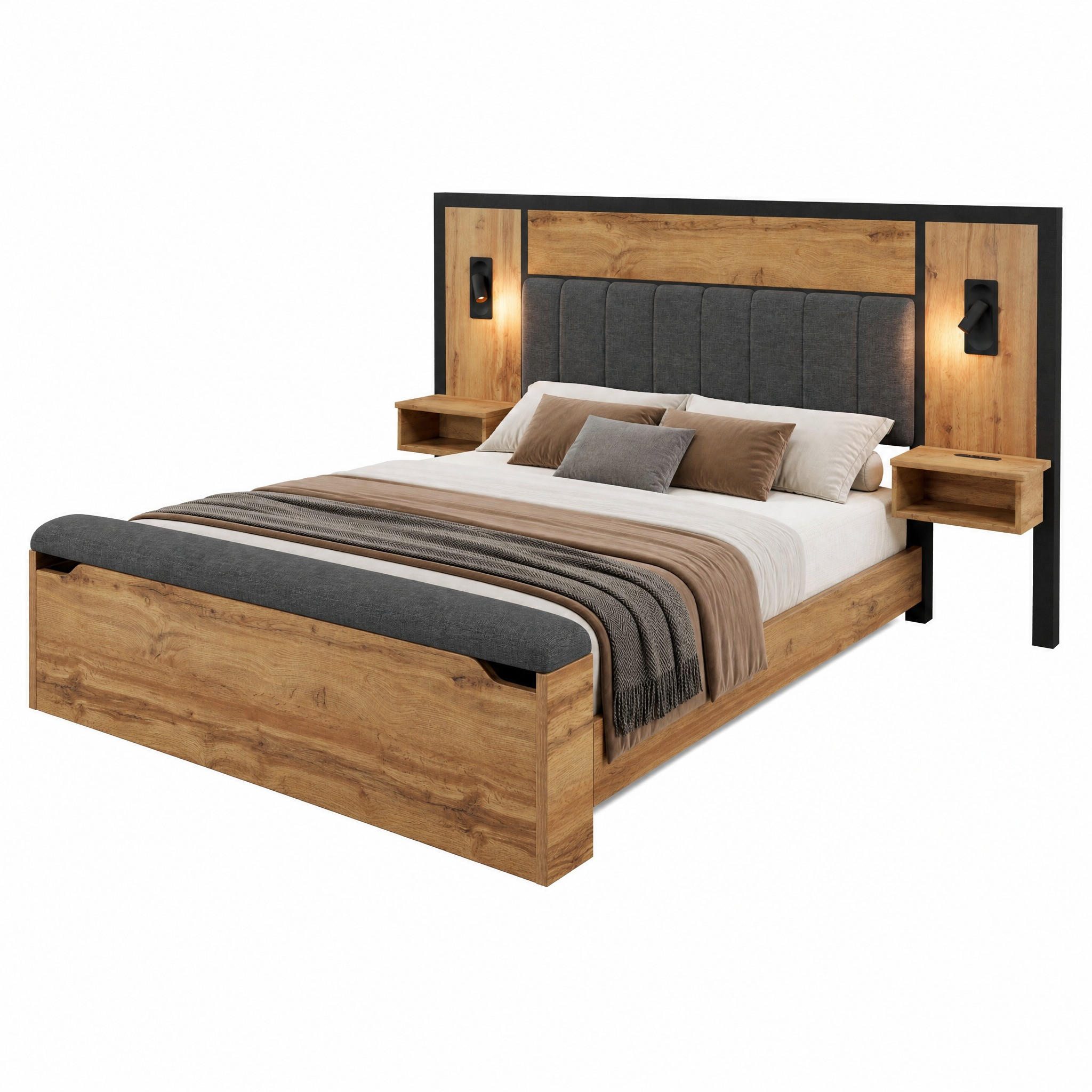 Beauniv Bett Braun 160x200 cm