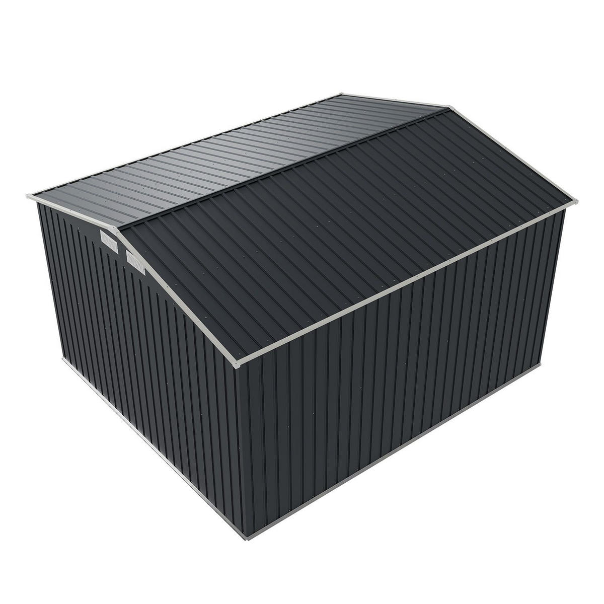 GERÄTESCHUPPEN XXL Anthrazit - Anthrazit, Metall (277/192/319cm) - Juskys