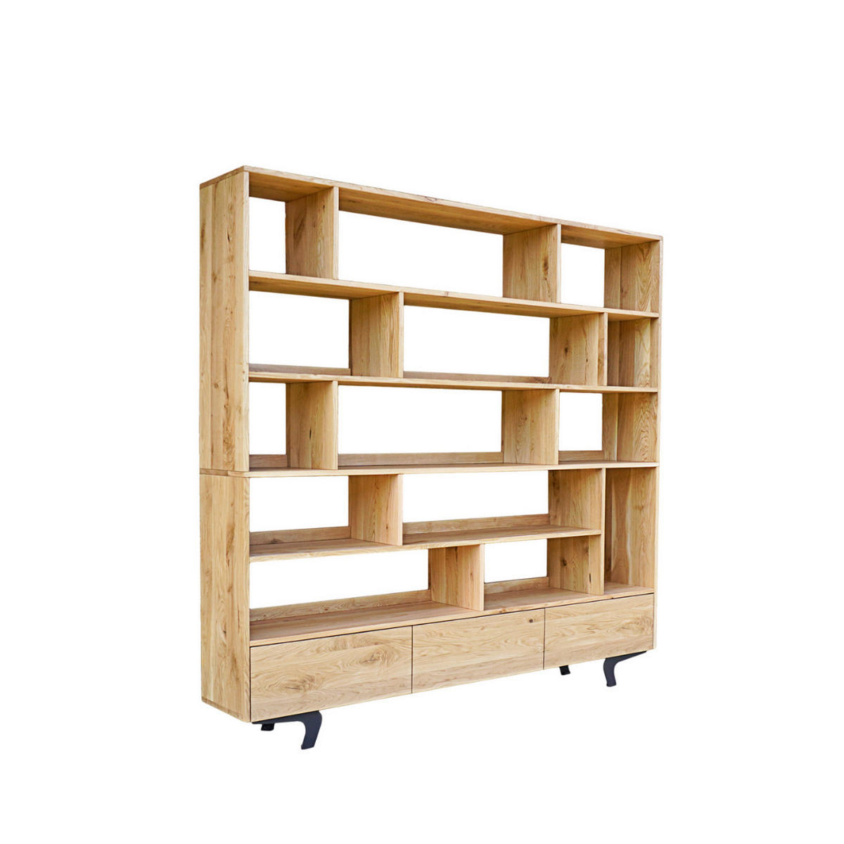 BÜCHERREGAL aus Eiche für das Wohnzimmer VITA - Eichefarben, Holz (220/210/35cm) - Rawood Furniture