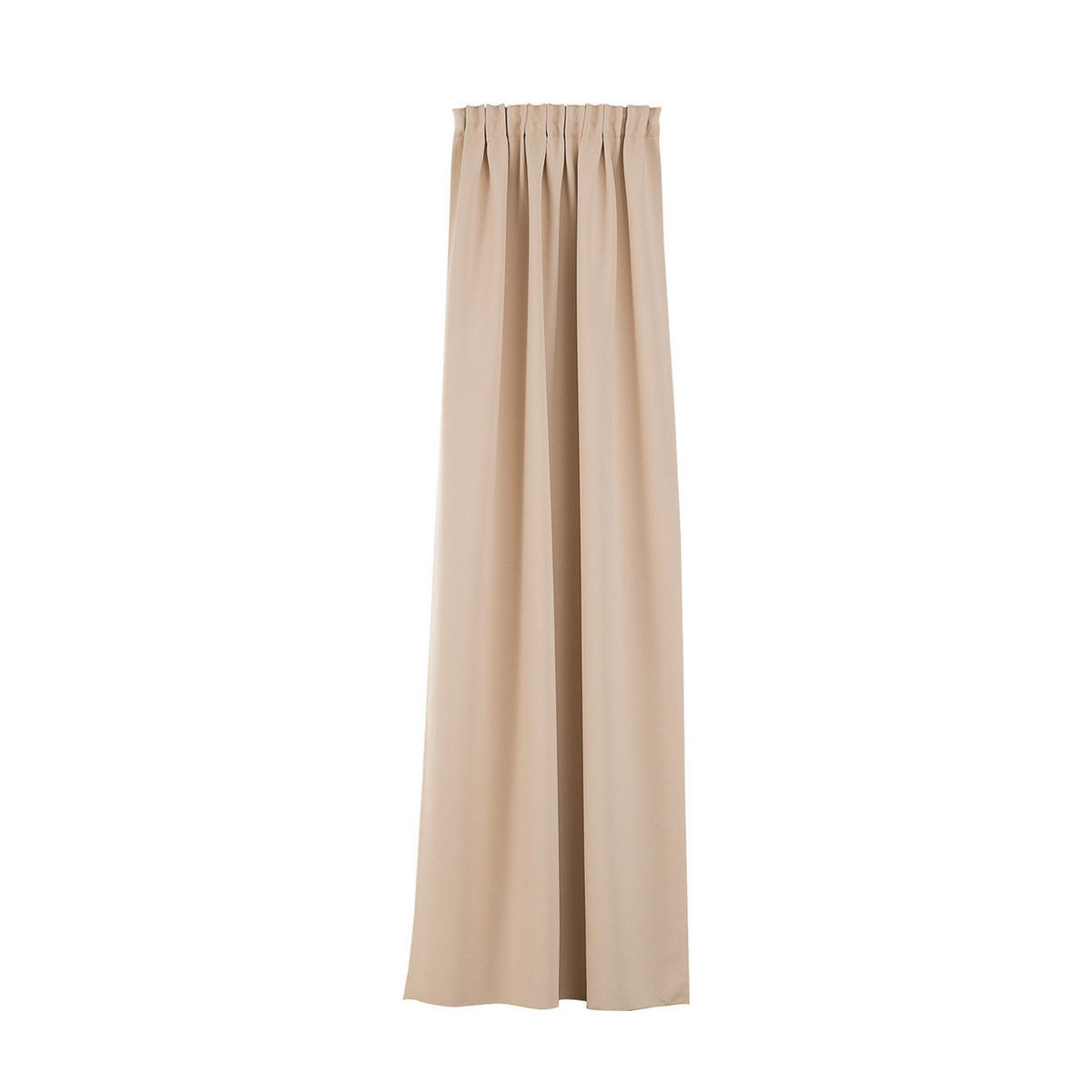 VERDUNKELUNGSVORHANG mit Schlaufenband 140x280 cm sand - Sandfarben, Textil (140/280/1cm) - Dekoria