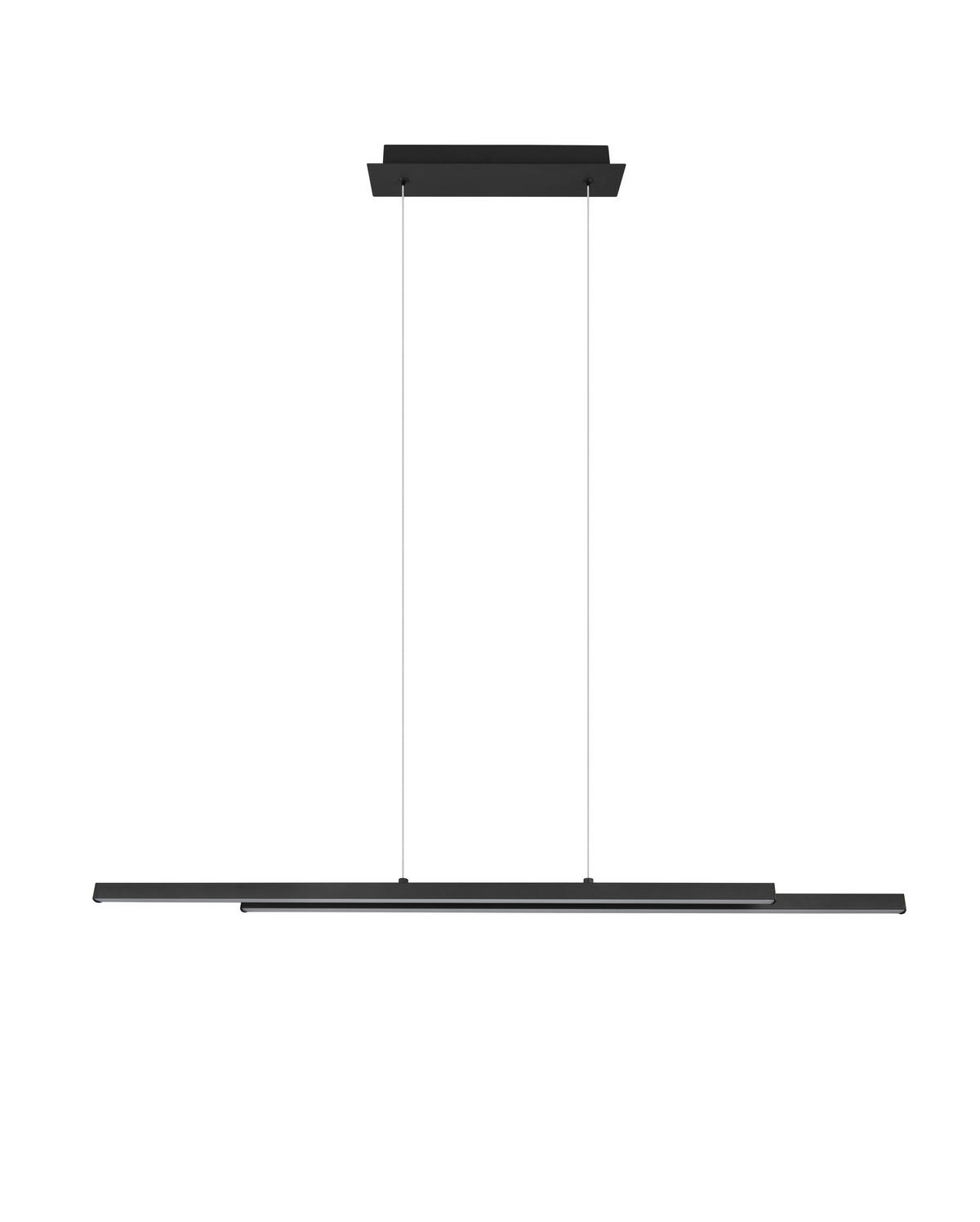 HÄNGELAMPE ODIO - Schwarz - 0/0/150 cm - Schwarz, Metall (110/110/150cm) - Trio Leuchten