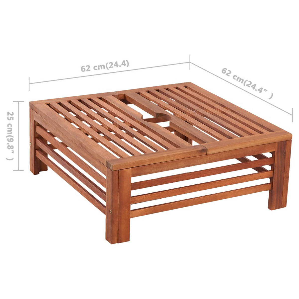 SONNENSCHIRMSTÄNDER-VERKLEIDUNG Aus Holz - Braun, Holz (62/62cm) - vidaXL