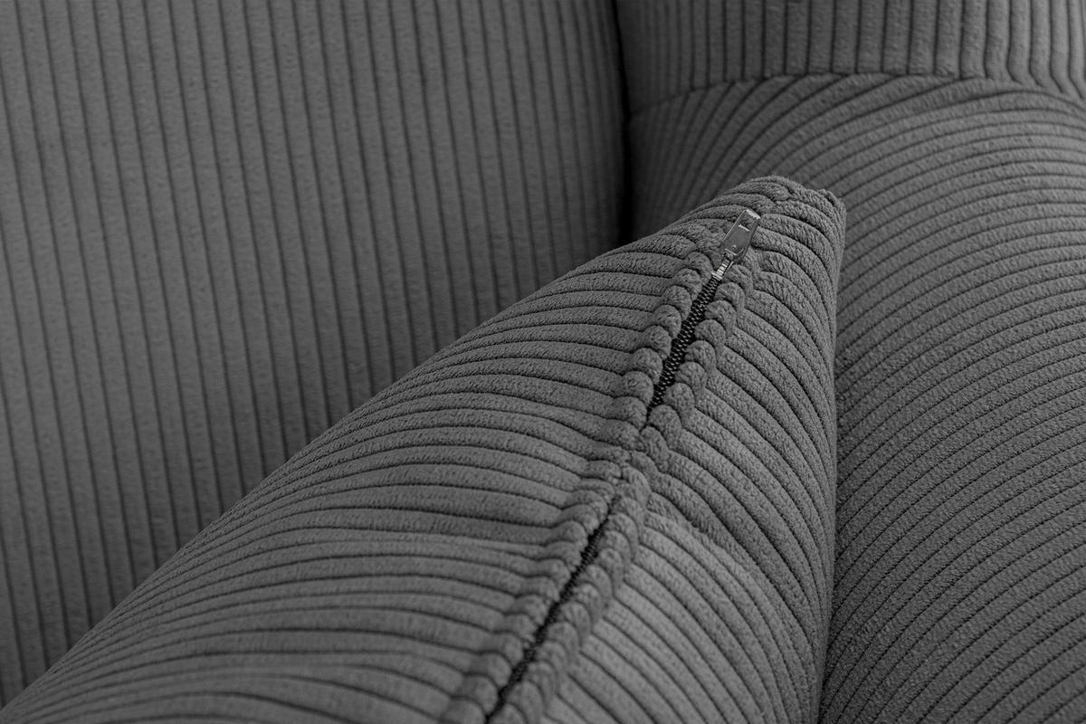 OHRENSESSEL STRALIS inklusive dekorativem Kissen, grau - Grau, Textil (82/108/80cm) - KONSIMO®