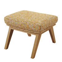 HOCKER mit Holzfüßen - Eichefarben/Honig, Eichenholz/Textil (54/41/41cm) - home24