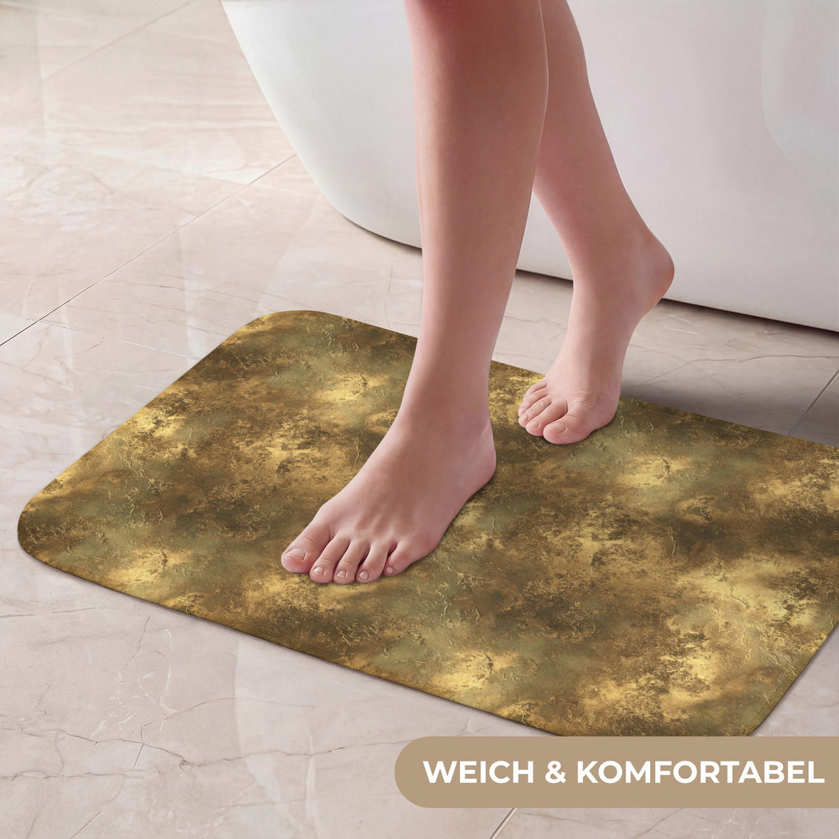 KÚPEĽŇOVÁ PREDLOŽKA Starožitný - metalický vzhľad - zlatý 60x40 cm - zlatá, textil/plast (60/40cm) - OnlyWow