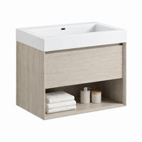 WASCHTISCH 70 cm Eiche hell Weiß - Weiß, Holzwerkstoff (46/60/70cm) - Beauniv