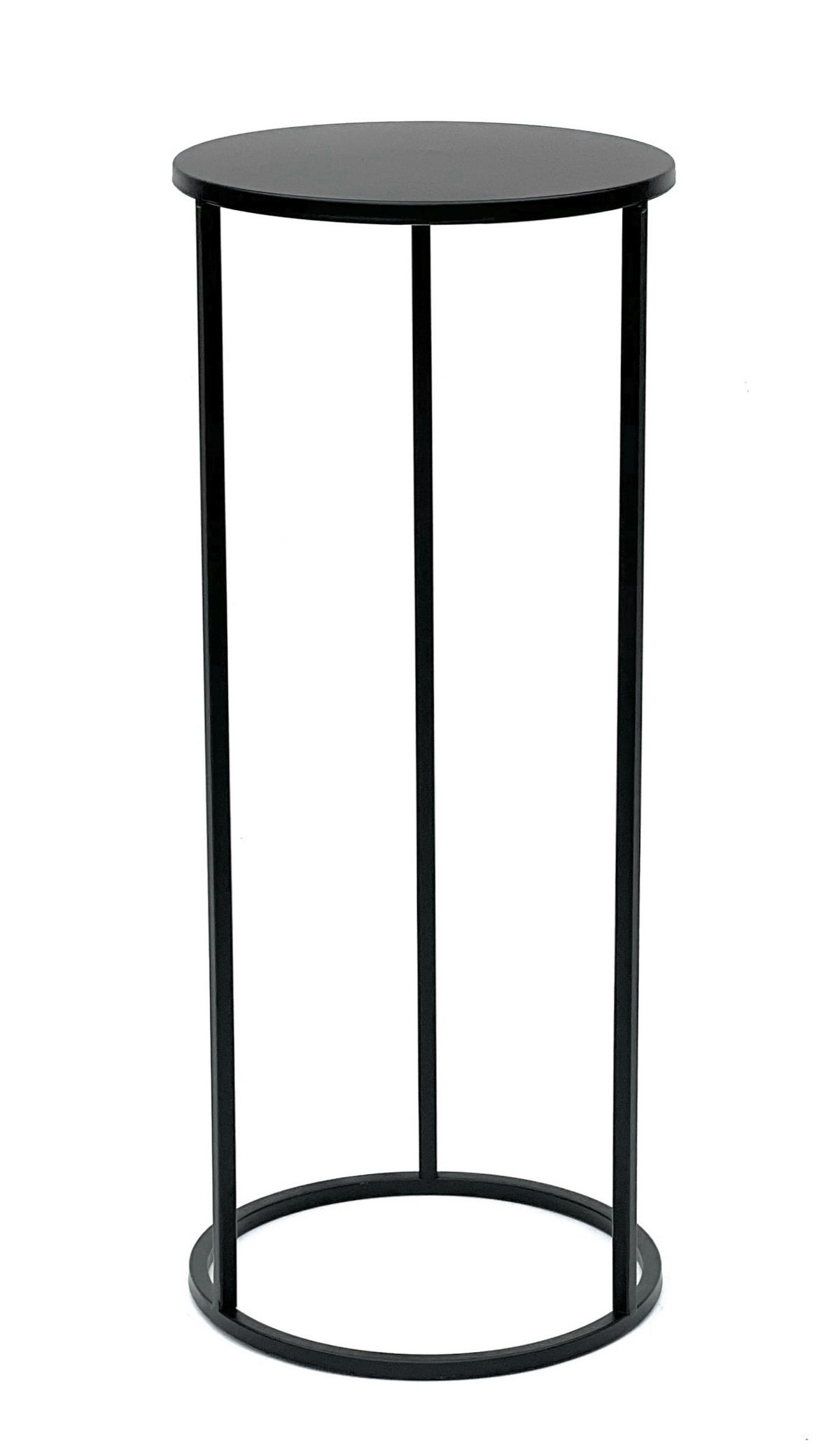 BLUMENHOCKER 2x Metall Schwarz 60 cm Rund 96316 - Schwarz, Metall (25/60/25cm) - DanDiBo