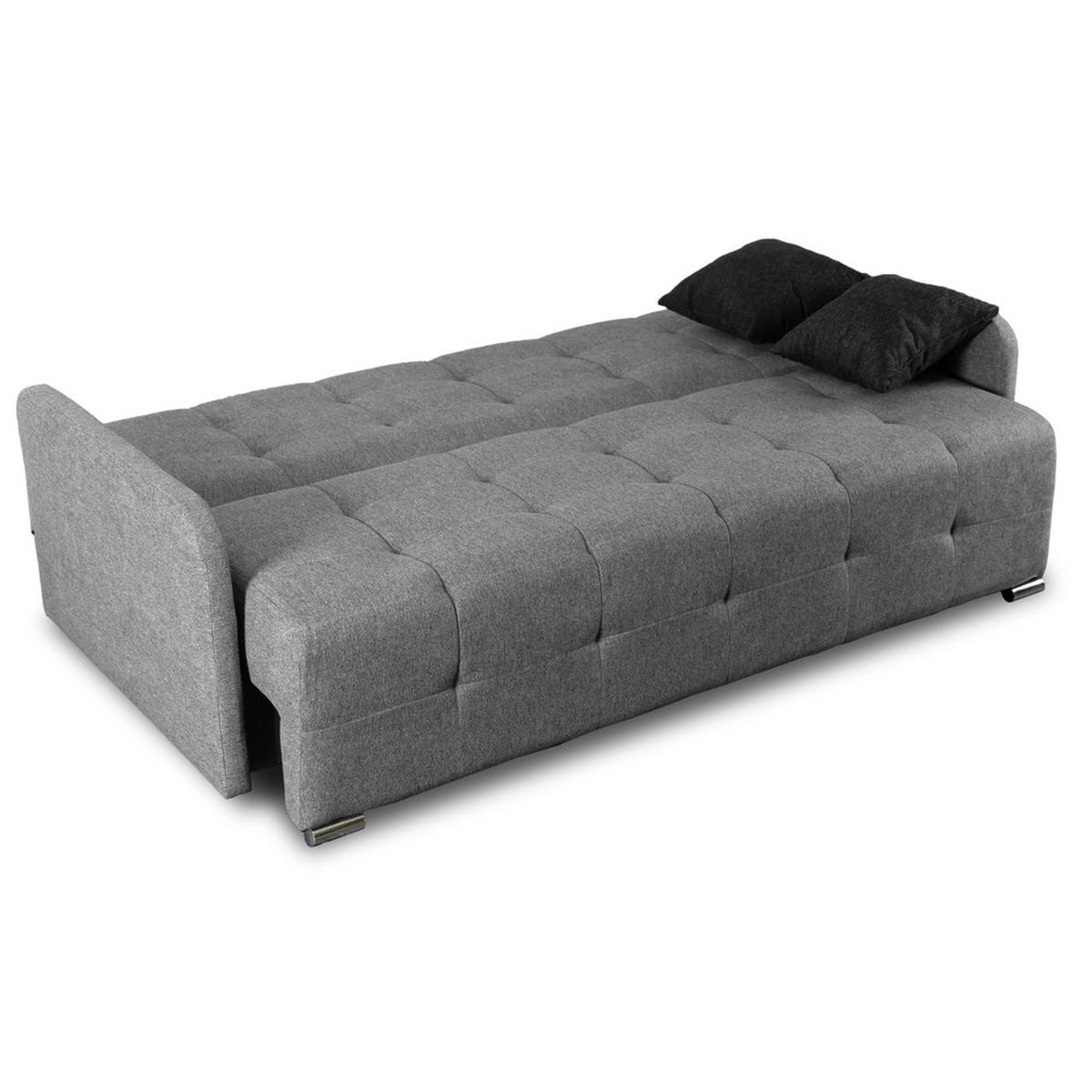 SCHLAFSOFA ARIA Schlaffunktion Zweisitzer Grau - Grau, Holz/Textil (205/94/100cm) - makarowski meble