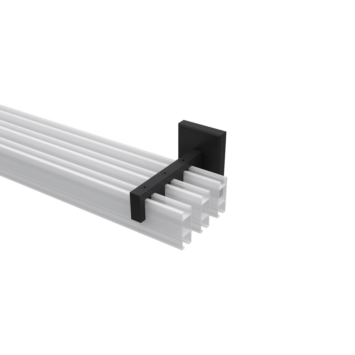 TRÄGER FÜR GARDINENSTANGEN INNENLAUF 14x35 mm, Smartline 3-läufig, Schwarz - Schwarz, Metall (10/6.5/4.5cm) - INTERDECO