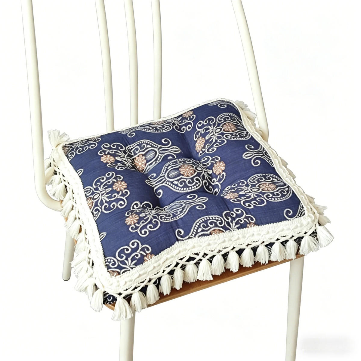 GARTENHOCKERAUFLAGE 43/43 cm - Blau, Textil (43/43cm) - Authentics