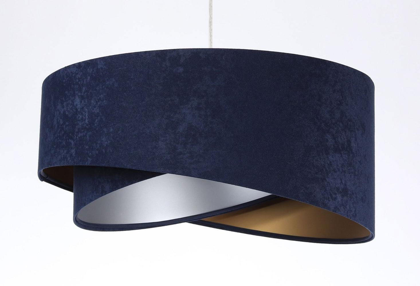 HÄNGELEUCHTE Blau 50/23 cm - Blau/Goldfarben, Kunststoff (50/1.3/23cm) - ONZENO