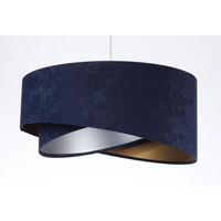 HÄNGELEUCHTE Blau 50/23 cm - Blau/Goldfarben, Kunststoff (50/1.3/23cm) - ONZENO