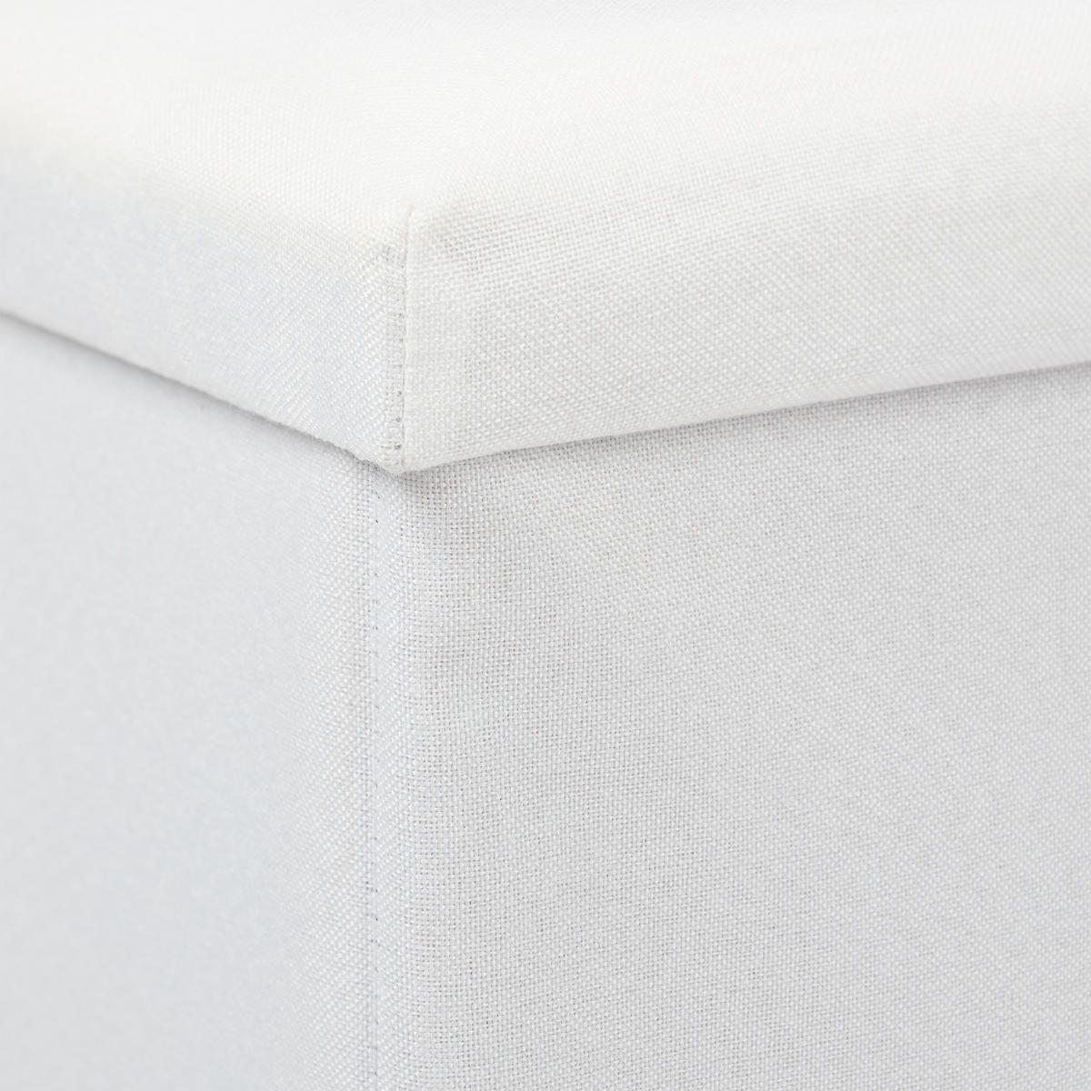 SITZBANK - Weiß, Holzwerkstoff/Textil (76.5/38/38.5cm) - Relaxdays