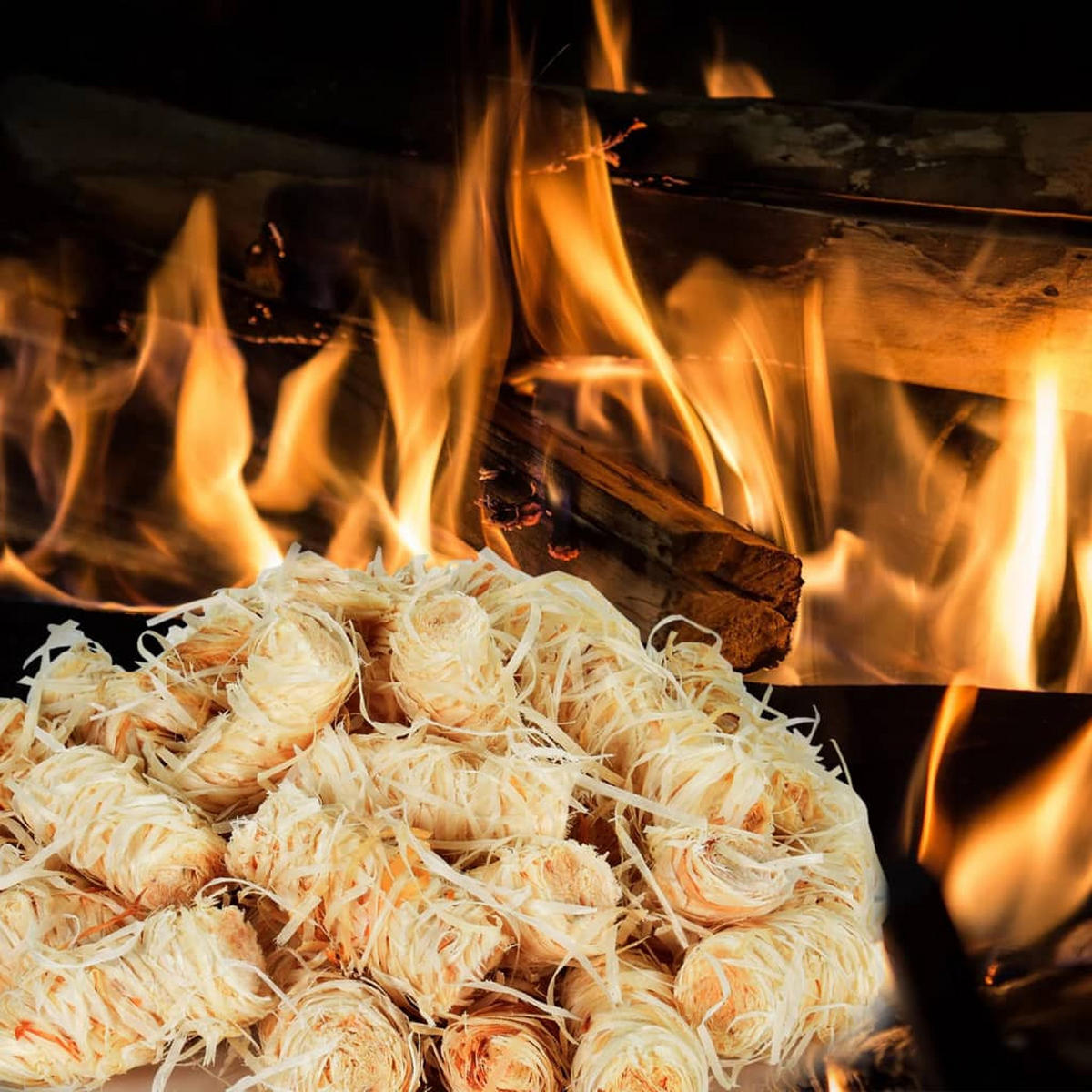 KAMINANZÜNDER, BIO-Anzünder 15 kg - Gelb, Holz (30/52/44cm) - vidaXL