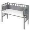 BEISTELLBETT Grau 2in1 Set 90 x 45 cm - Taupe, Holzwerkstoff (45/90cm) - Roba
