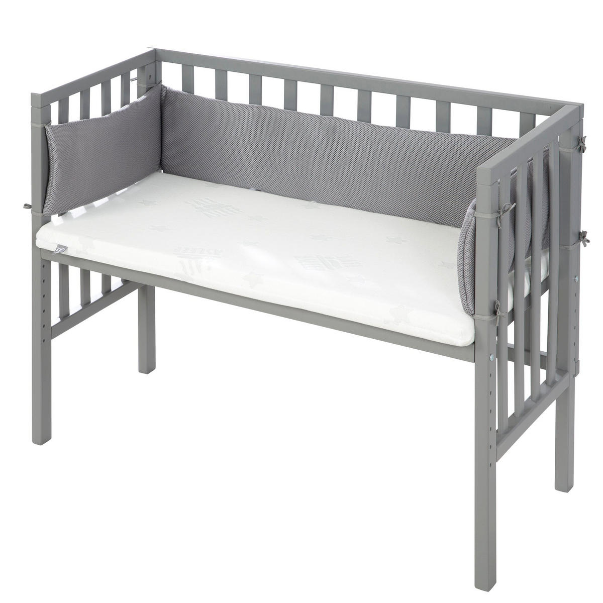 BEISTELLBETT Grau 2in1 Set 90 x 45 cm - Taupe, Holzwerkstoff (45/90cm) - Roba