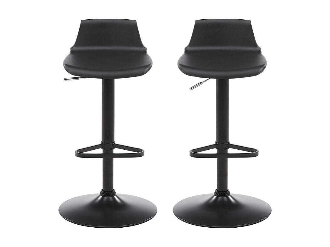 BARHOCKER - 45 cm x 45 cm - Plastik - Schwarz CALAS - Schwarz, Kunststoff (45/95/45cm) - Vente-Unique