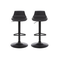 BARHOCKER - 45 cm x 45 cm - Plastik - Schwarz CALAS - Schwarz, Kunststoff (45/95/45cm) - Vente-Unique
