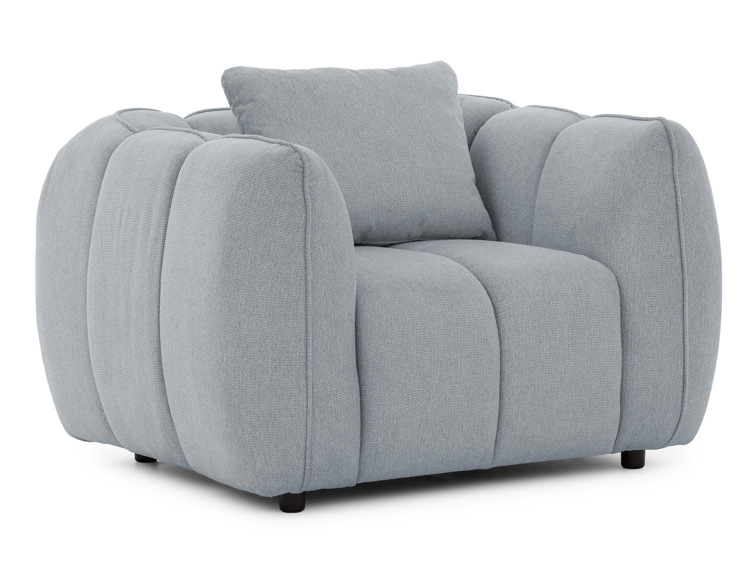 S-Style KŘESLO Nubira vv hluboce prošívaném designu Bubble z měkké strukturované látky v šedé barvě s moderním vzhledem