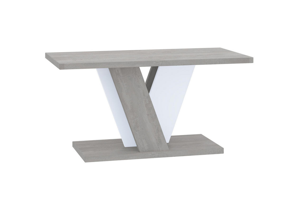 COUCHTISCH 110 cm Betongrau mix Weiß - Grau, Holzwerkstoff (70/110/60cm) - Home Collective