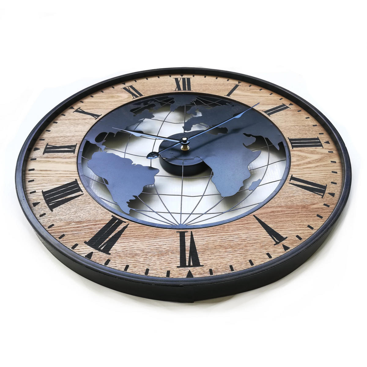 WANDUHR Schwarz 5/50/50 cm - Schwarz, Holzwerkstoff (5/50/50cm) - Mobili Rebecca
