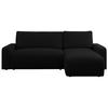 ECKSOFA ARGOS Schwarz Boucle - Schwarz, Kunststoff/Textil (245/150cm) - MKS