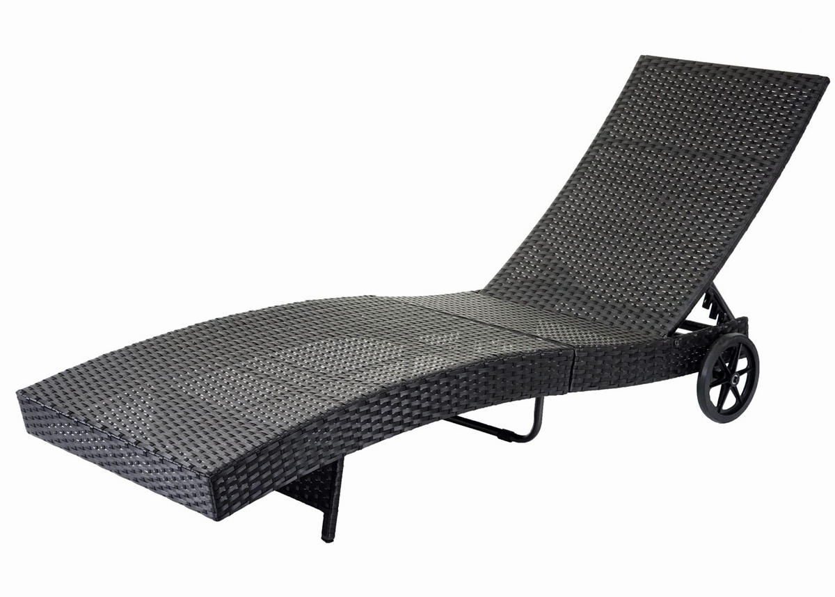 SONNENLIEGE Anthrazit, Orange - Anthrazit/Orange, Kunststoff (60/91/205cm) - MCW