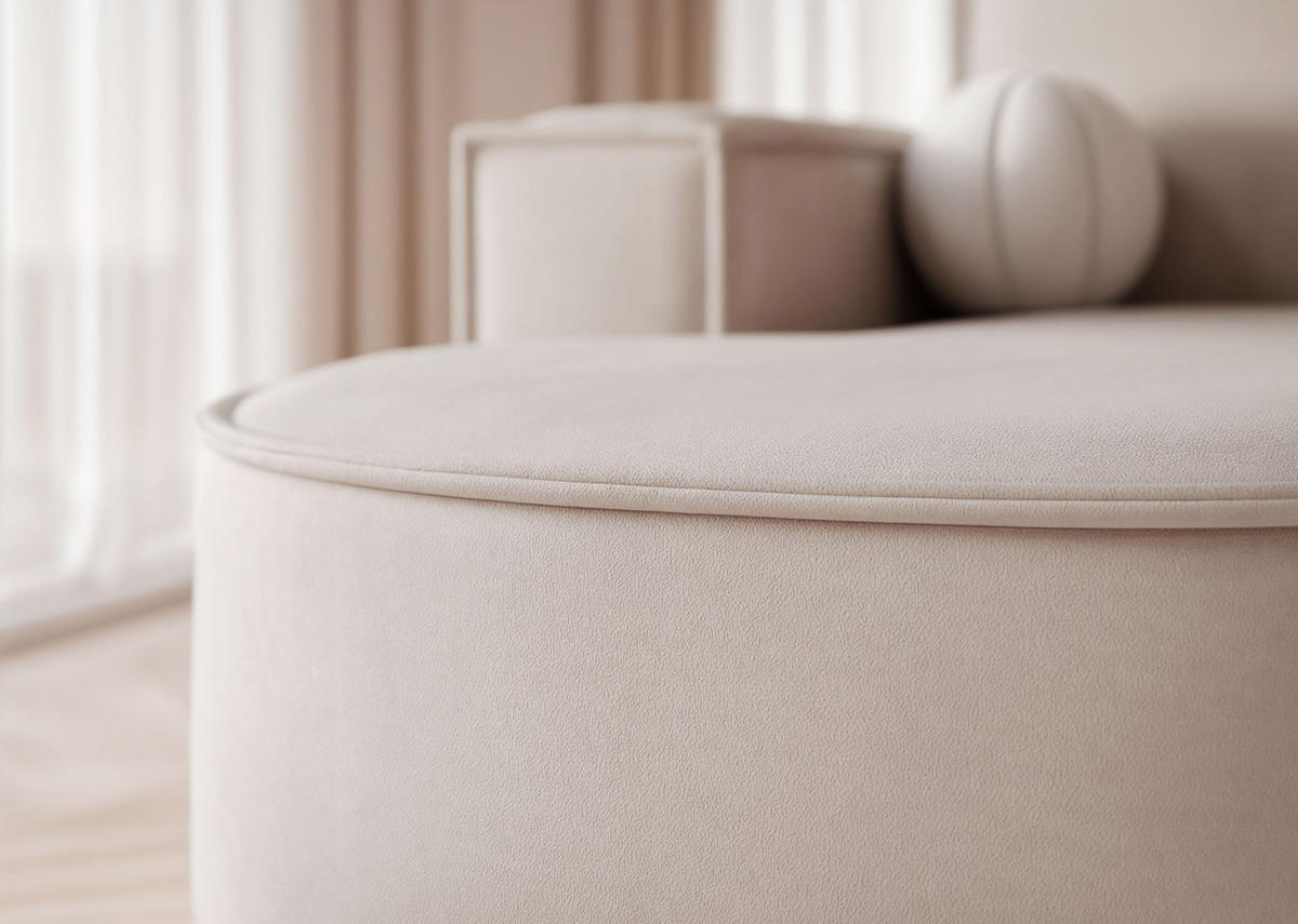 ECKSOFA SOFIA mit Schlaffunktion und Bettkasten Beige - Beige, Holzwerkstoff/Kunststoff (277/157cm) - Idohome