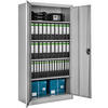 AKTENSCHRANK Blain,180 x 80 x 40 cm,grau - Grau, Metall (40/180/80cm) - tectake