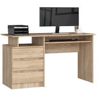 SCHREIBTISCH Eiche Sonoma 77/135/60 - Sonoma Eiche, Holzwerkstoff (60/135/77cm) - RAUMHIRSCH FURNITURE