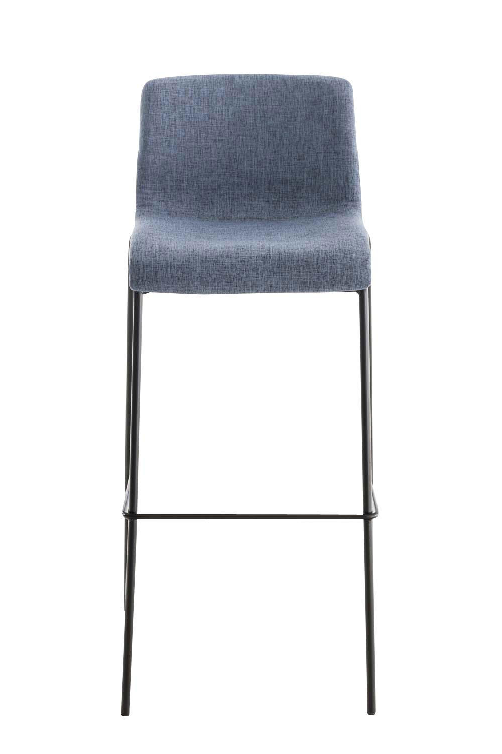 BARHOCKER 2er Set Stoff blau - Blau/Schwarz, Textil/Metall (43/100/48cm) - CLP