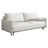 SCHLAFSOFA Dalia - Creme/Schwarz, Holz/Textil (225/88/98cm) - MIRJAN24