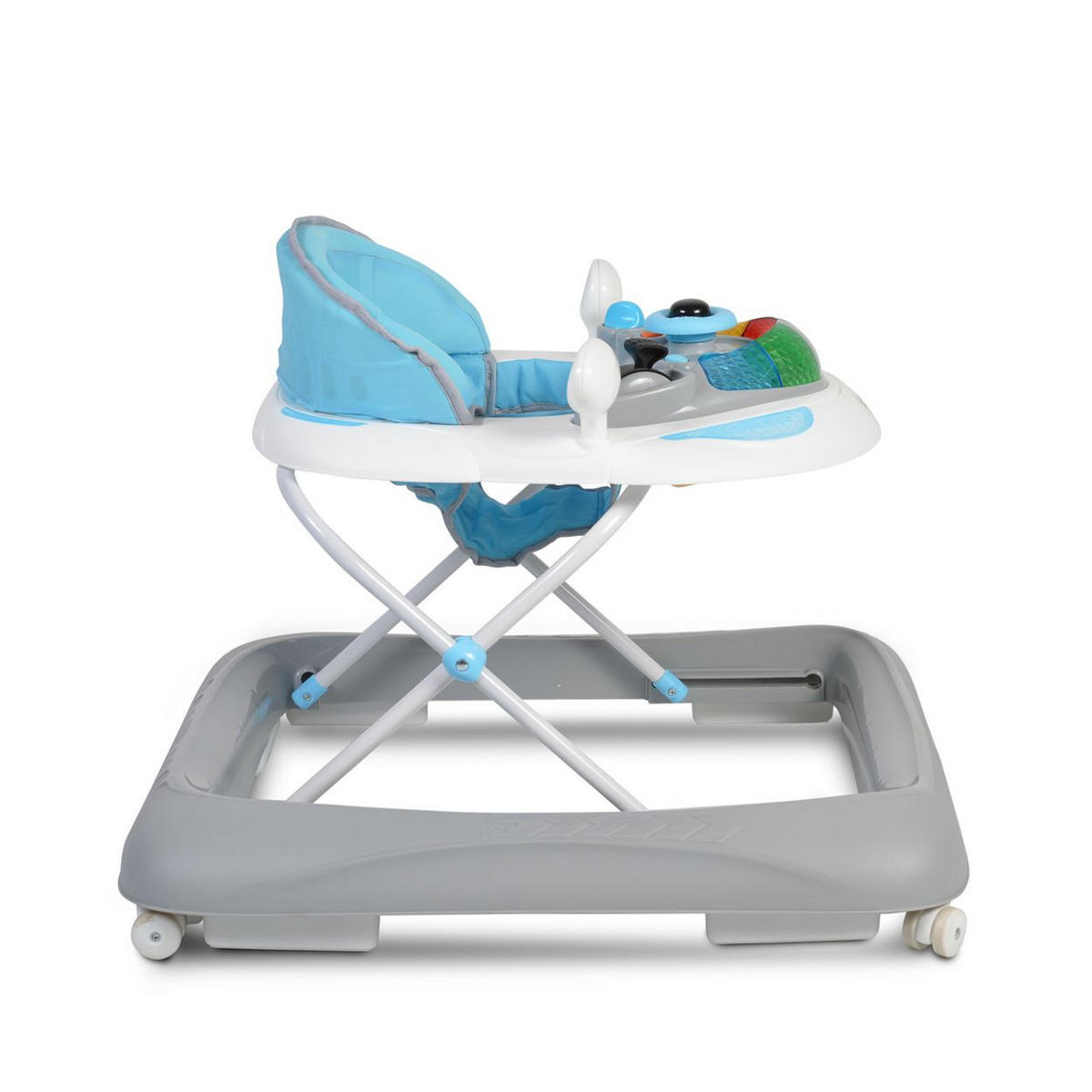 LAUFHILFE Sharky blau höhenverstellbar, Spielcenter mit Musik, Licht - Blau, Kunststoff (64/55/68cm) - Moni