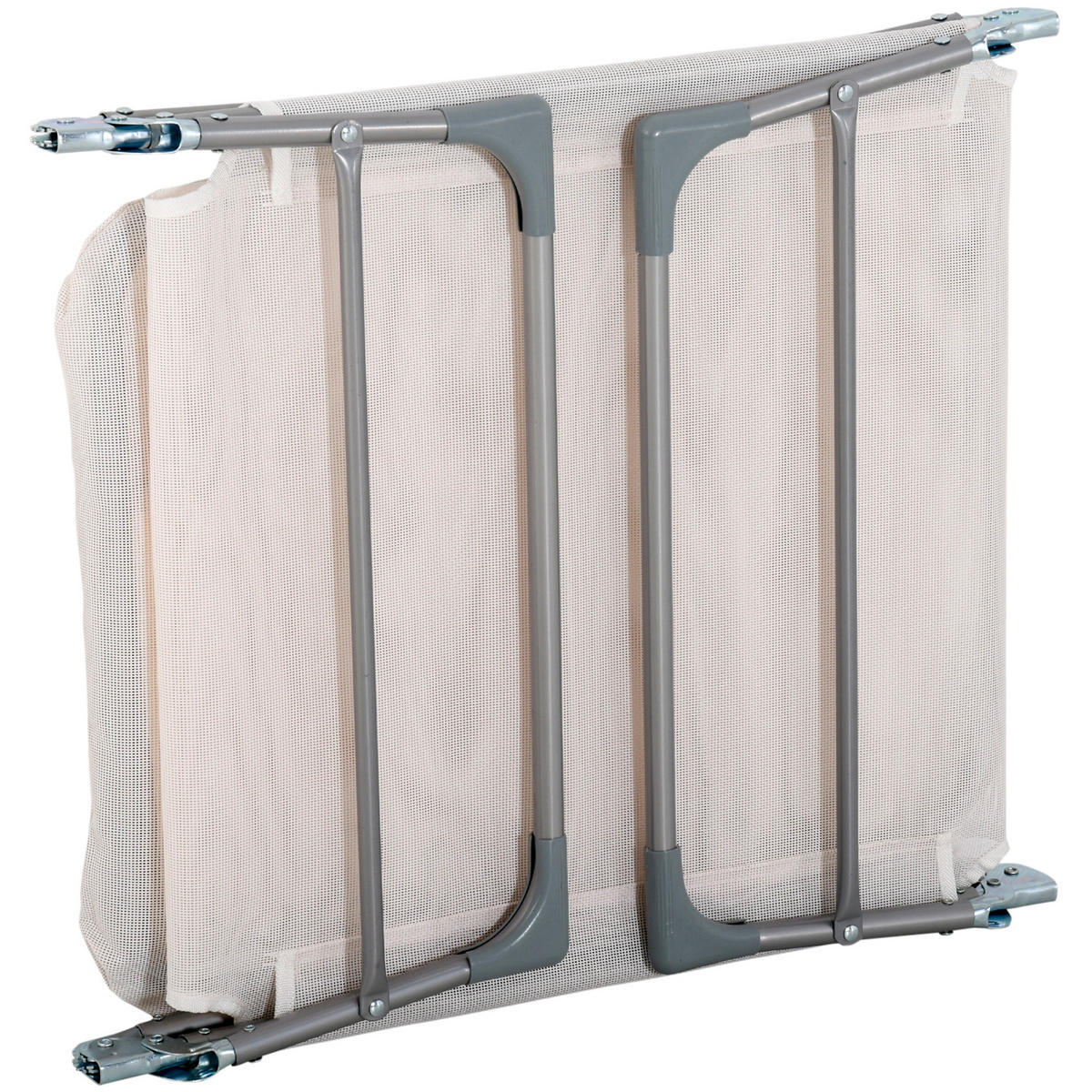 SONNENLIEGE DE-15626 klappbar, 5-fach verstellbar, inkl. Kissen Creme - Creme, Metall (56/28/182cm) - ComfortXL
