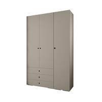 GARDEROBEN-SET 236,7/150/47 - Kaschmir/Schwarz, Holz/Kunststoff (150/236.7/47cm) - Abiks Möbel