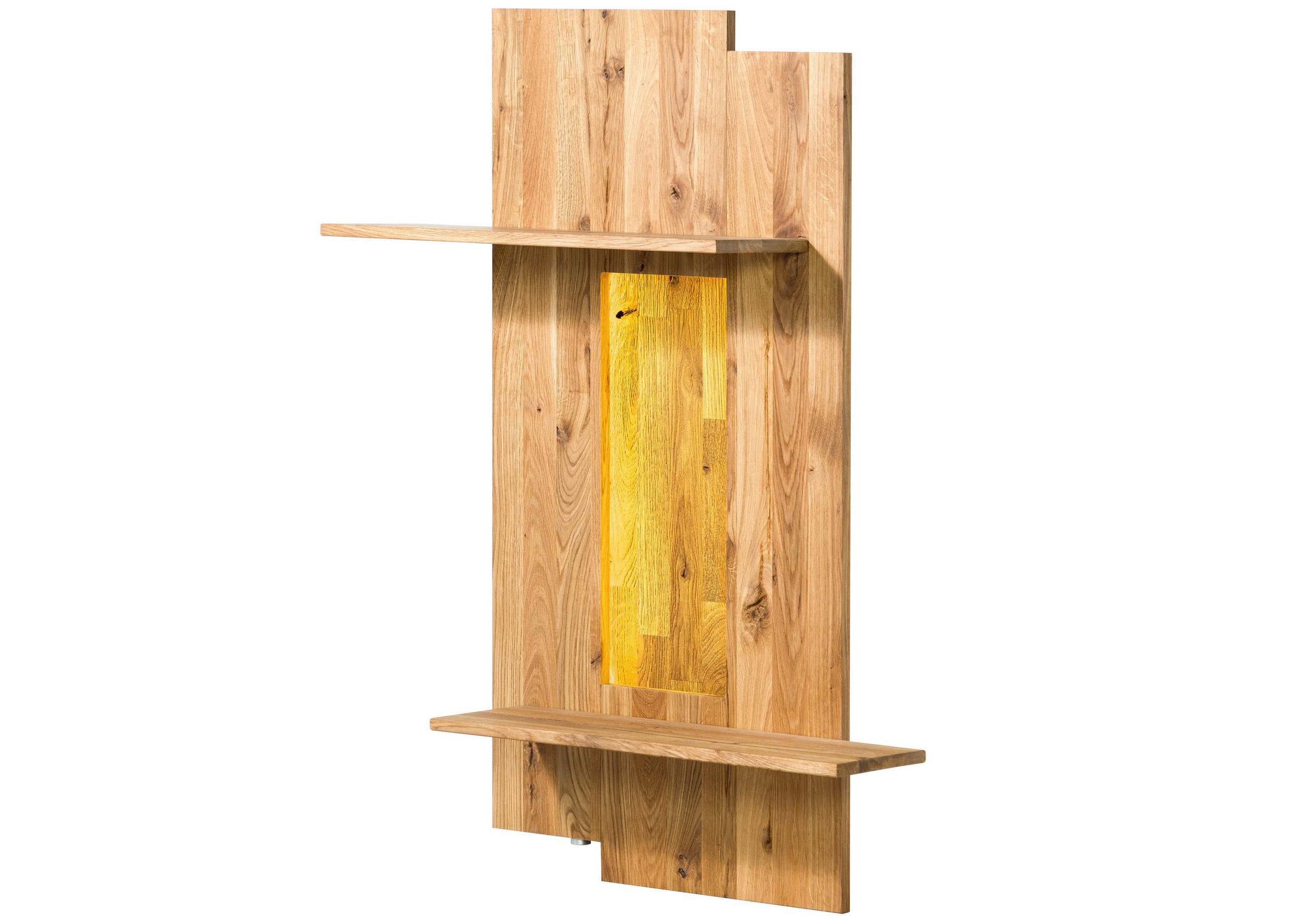 WANDREGAL Wildeiche 80x28x110 natur geölt WIEN #236 - Naturfarben, Holz (80/110/28cm) - Massivmoebel24