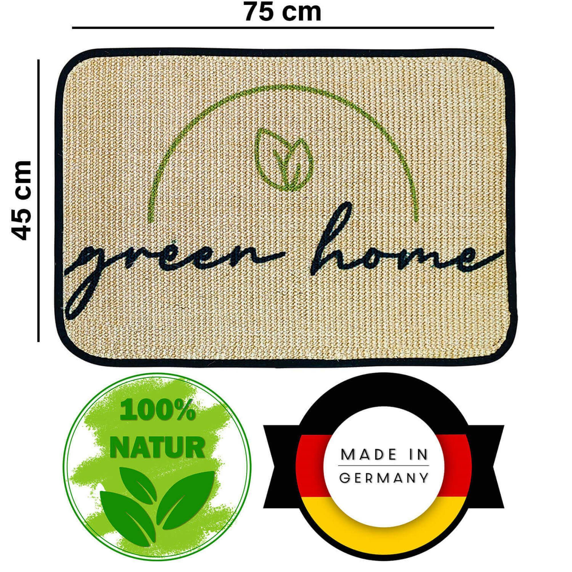 FUSSMATTE ECO-SISAL - Hellgrün, Textil (45/75cm) - WohnDirect