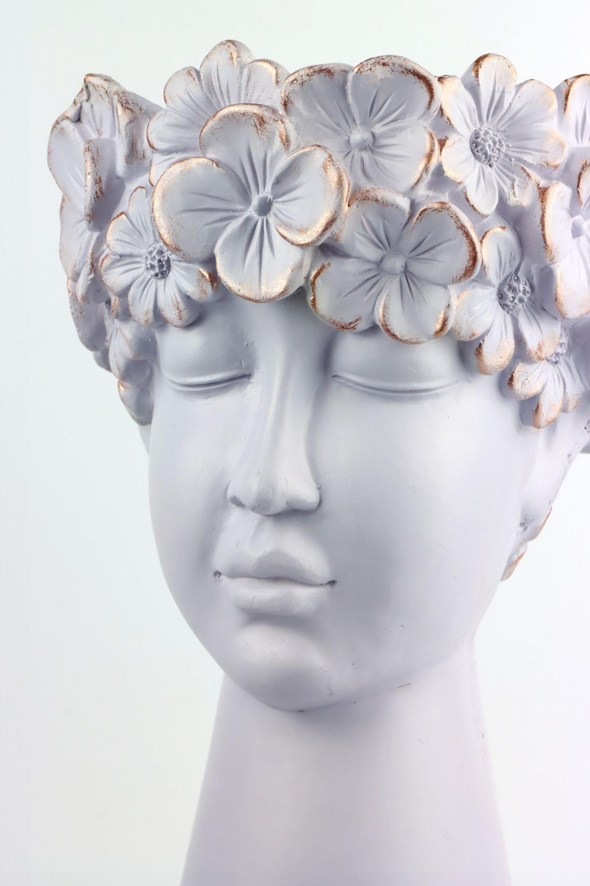 PFLANZFIGUR Flora weiß - Weiß, Kunststoff (21/33/20cm) - FURNARO